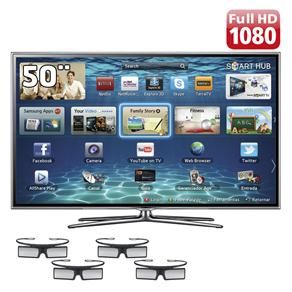 TV 50" Slim LED 3D Samsung Série 6 Full HD com Smart TV