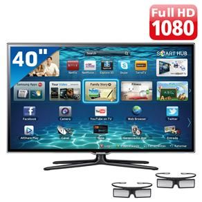 TV 40" Slim LED 3D Samsung Série 6 ES6500 UN40ES6500GXZD Ful
