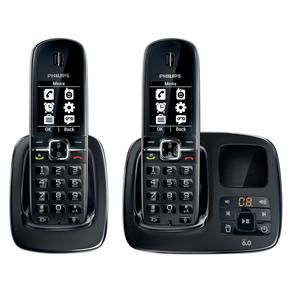 Telefone s/ Fio Philips CD4952B Preto com Secretária Eletrôn