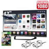 TV 47" Cinema 3D LED LG 47LM6400 Full HD com Smart TV